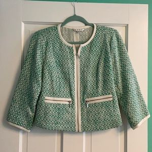 CAbi Green Tweed Blazer